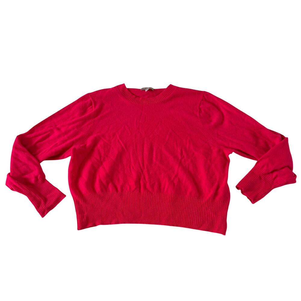 J Crew Pink 100% Cashmere Crewneck Pullover Cropped Sweater Plus Size 2X Soft